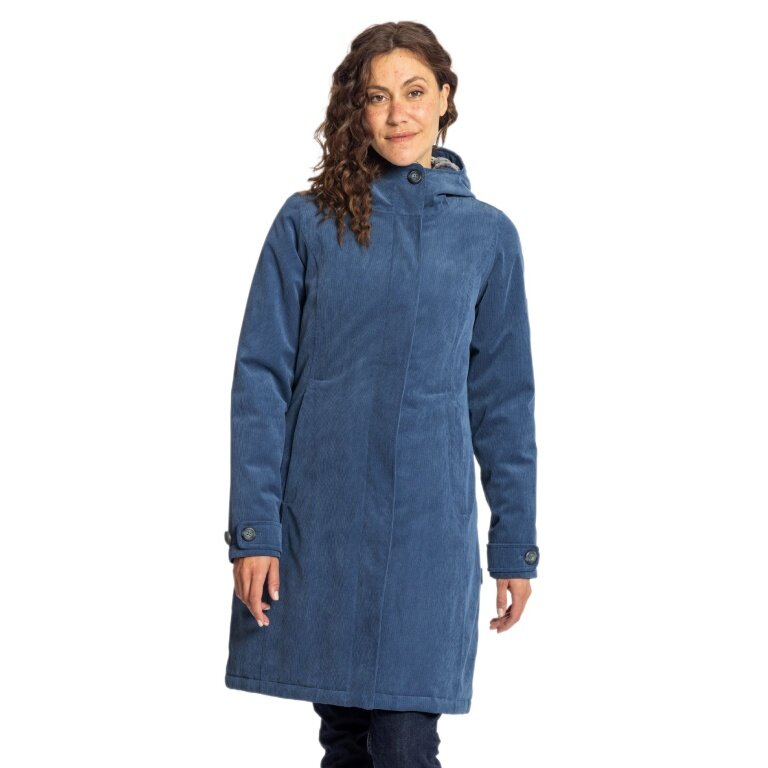 Elkline Winter Coat Glasgow Cord (windproof, waterproof, warm) blue ladies
