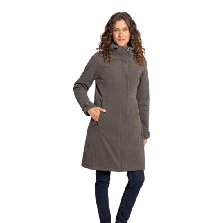 Elkline Winter Coat Glasgow Cord (windproof, waterproof, warm) brown/stone grey ladies