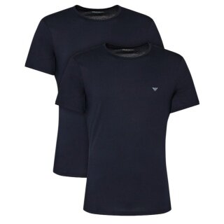 Emporio Armani Crew Neck Shirt (Cotton) Underwear navy blue Men - Pack of 2