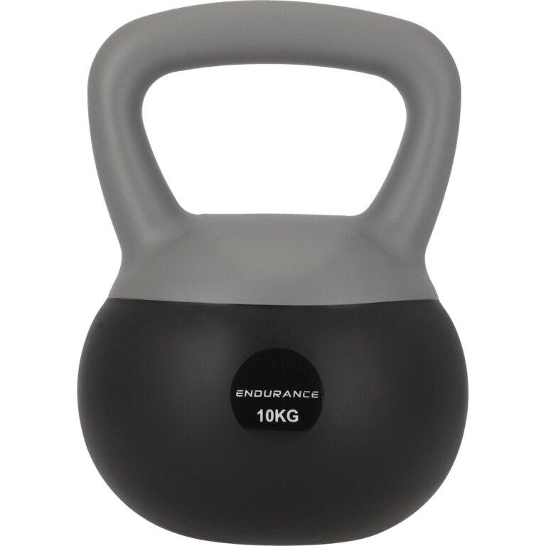 Endurance Ball Dumbbell Silicone Kettlebell black/charcoal 10kg - 1 piece -