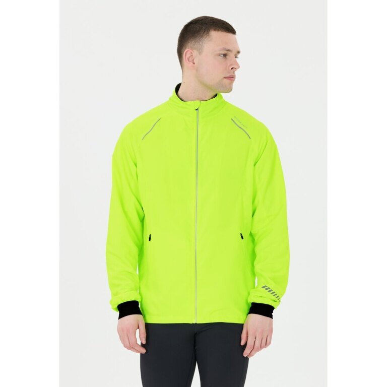 Endurance Running Jacket Earlington V2 (windproof, breathable) neon yellow men's