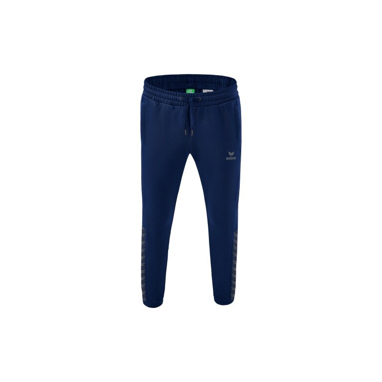 Erima Jogging Pants Essential Team Sweatpants (soft cotton blend, zip pockets) navy blue/grey Men
