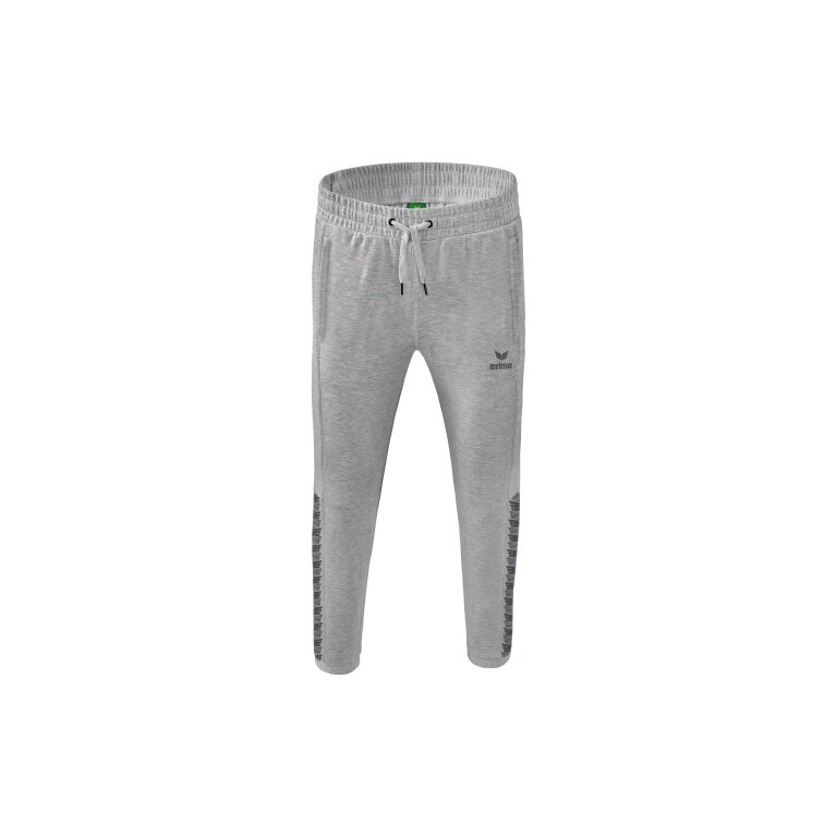 Erima Jogging Pants Essential Team Sweatpants (soft cotton blend, zip pockets) light grey Men