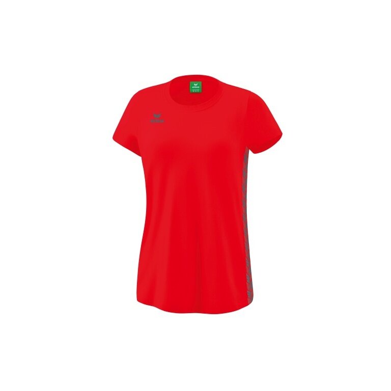 Erima Leisure Shirt Essential Team - soft cotton blend, classic cut - red/grey Women