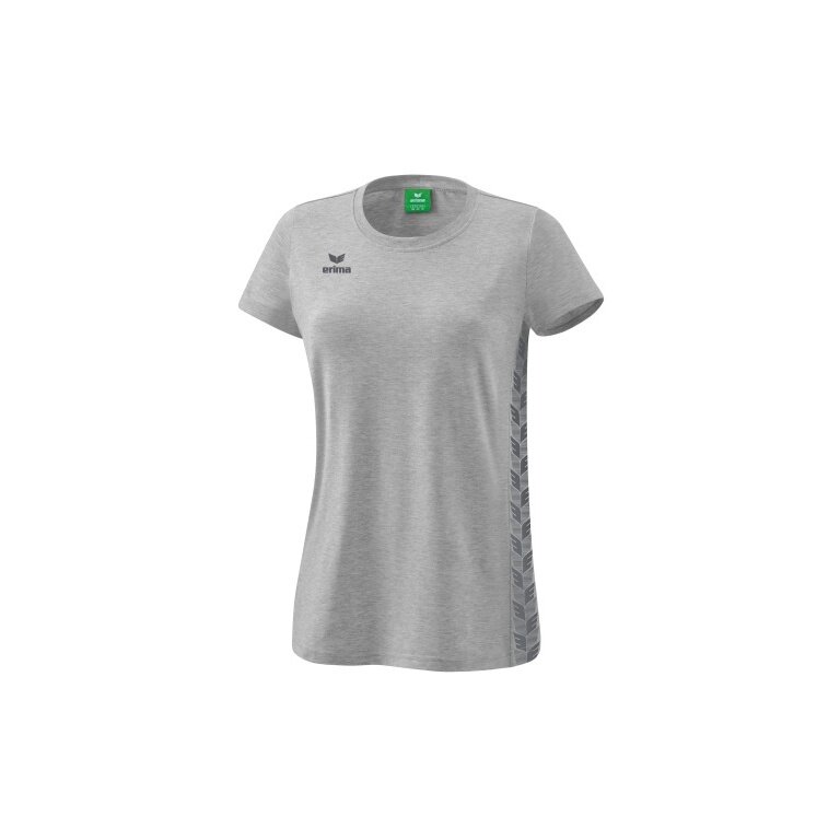 Erima Leisure Shirt Essential Team - soft cotton blend, classic cut - light grey/grey Women