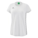 Erima Leisure Shirt Essential Team - soft cotton blend, classic cut - white/grey Women