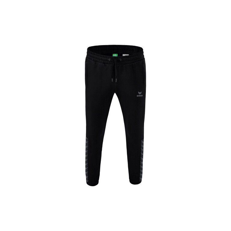 Erima Jogging Pants Essential Team Sweatpants (soft cotton blend, zip pockets) black/gray Men