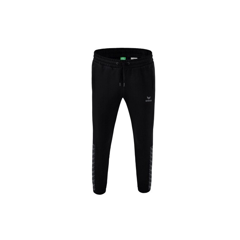 Erima Jogging Pants Essential Team Sweatpants (soft cotton blend, zip pockets) black/gray Boys