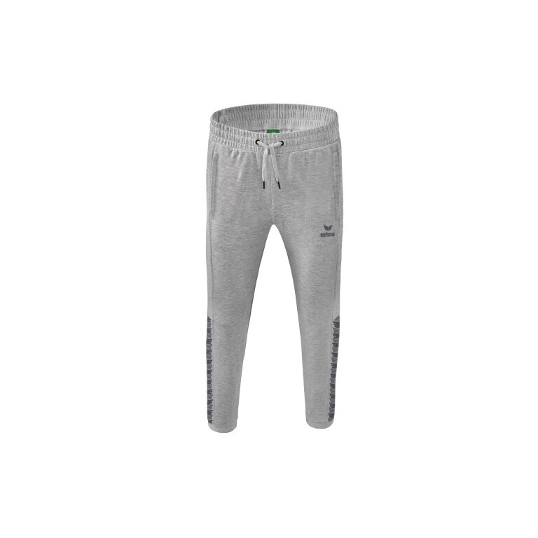 Erima Jogging Pants Essential Team Sweatpants (soft cotton blend, zip pockets) light grey/grey Boys