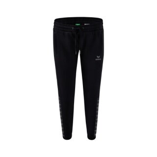 Erima Jogging Pants Essential Team Sweatpants (soft cotton blend, zip pockets) black/grey Women