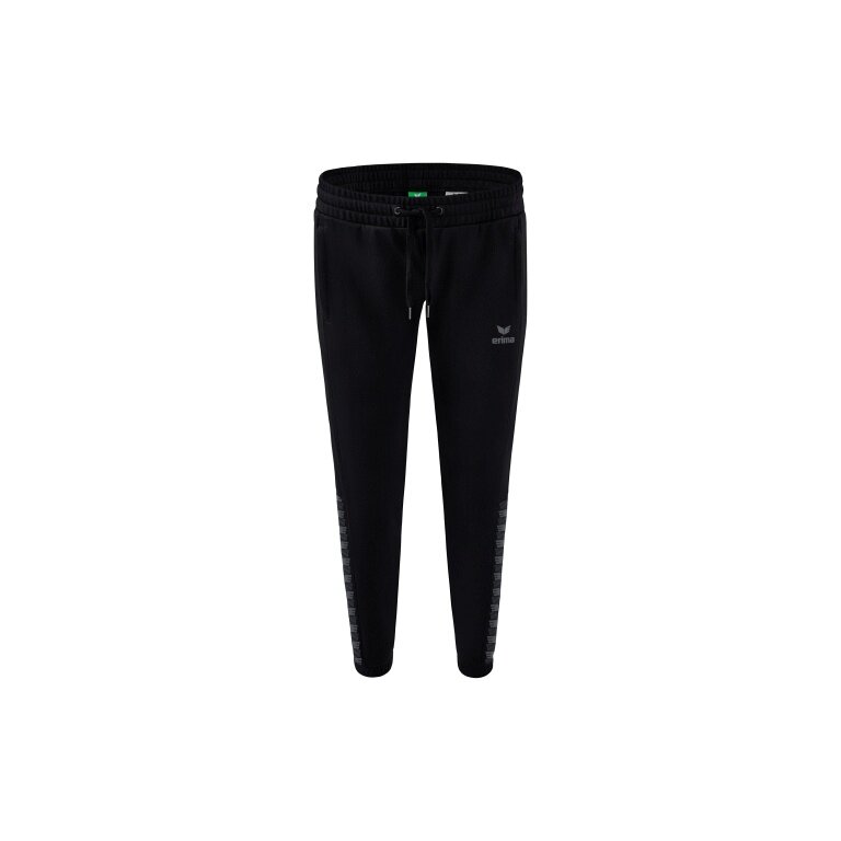 Erima Jogging Pants Essential Team Sweatpants (soft cotton blend, zip pockets) black/grey Women