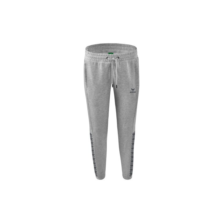 Erima Jogging Pants Essential Team Sweatpants (soft cotton blend, zip pockets) light grey/grey Women