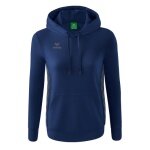 Erima Hoodie Essential Team (soft cotton, ribbed cuffs) navy blue/grey Women