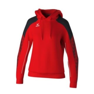 Erima Hooded Sweatshirt Evo Star (100% Polyester) red/black Ladies