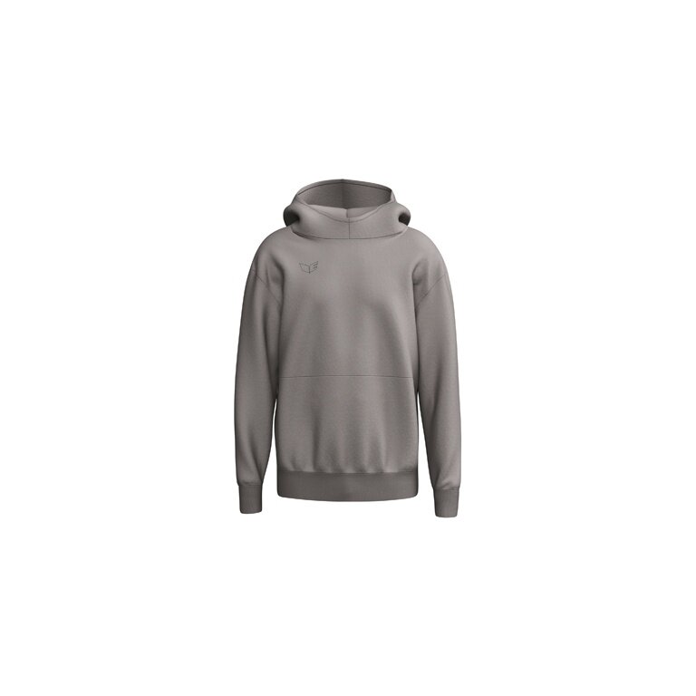 Erima Premia Hoodie (mixed fabric, comfortable fit) taupe/grey men's