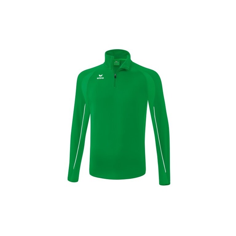 Erima Sport long-sleeved shirt Liga Star training top (durable functional material, stand-up collar) emerald green/white men