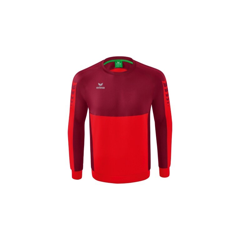 Erima Sport Long Sleeve Six Wings Sweatshirt (Cotton blend, functional) red/bordeaux Boys