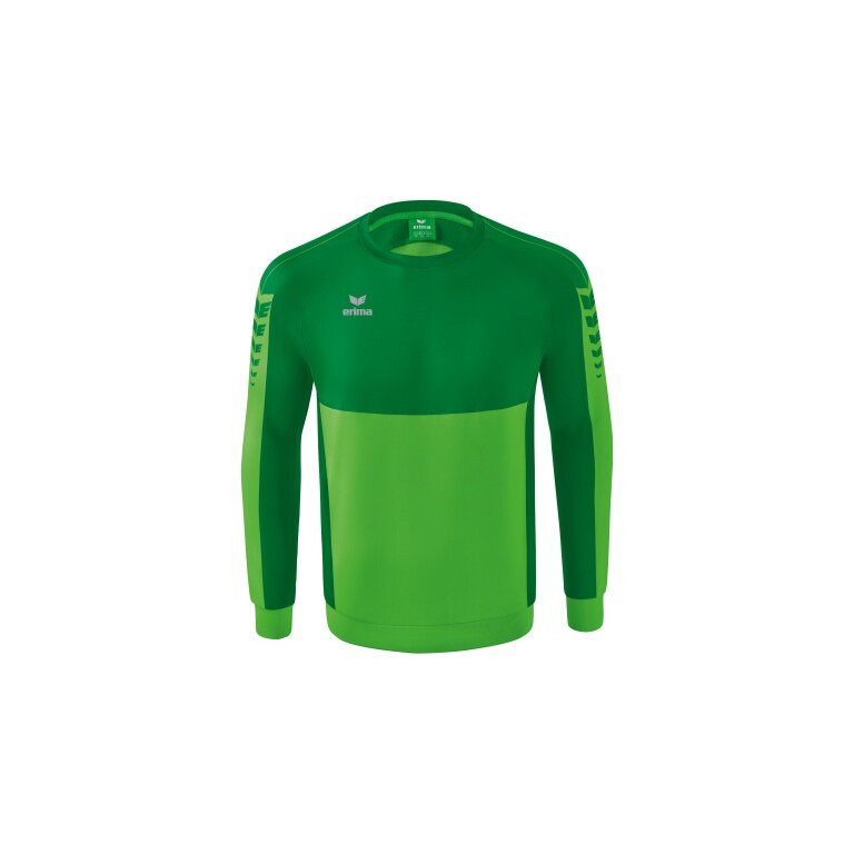 Erima Sport Long Sleeve Six Wings Sweatshirt (Cotton Blend, Functional) Green/Emerald Boys