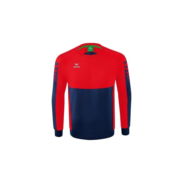 Erima Sport Long Sleeve Six Wings Sweatshirt (Cotton blend, functional) navy blue/red Men