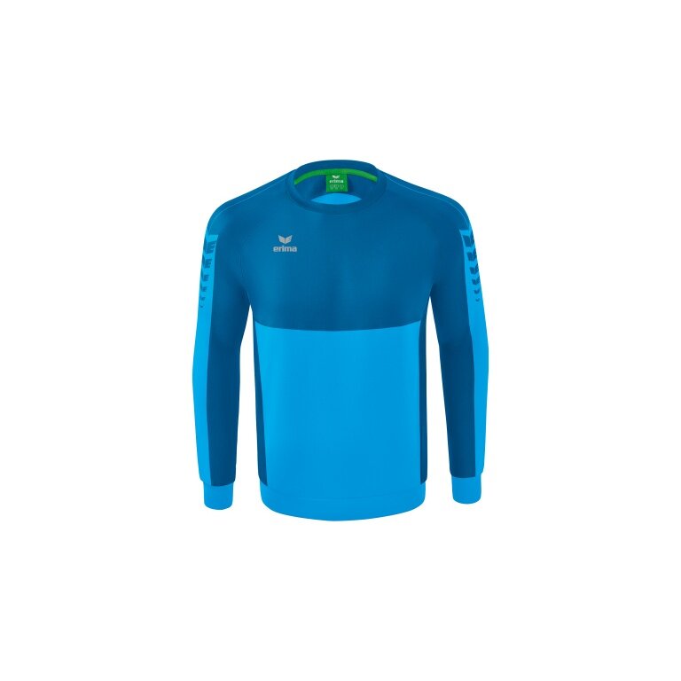 Erima Sport Long Sleeve Six Wings Sweatshirt (Cotton Blend, Functional) Curacao Blue Men