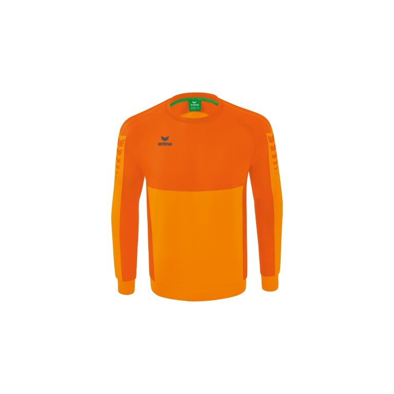 Erima Sport Long Sleeve Six Wings Sweatshirt (Cotton blend, functional) orange Boys