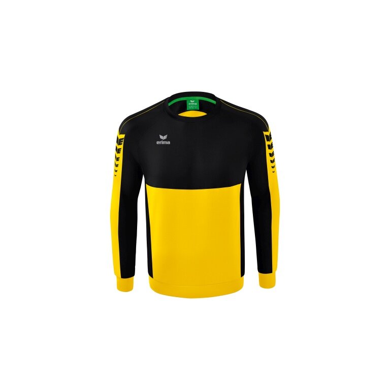 Erima Sport Long Sleeve Six Wings Sweatshirt (Cotton blend, functional) yellow/black Men