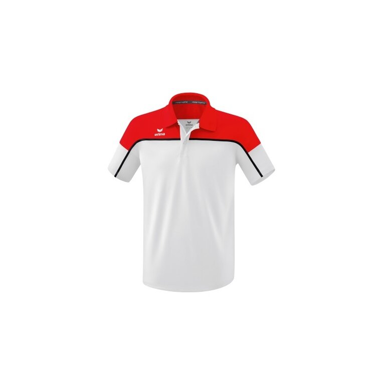 Erima Sport Polo Change (100% recycled Polyester, quick-drying functional material) white/red Men