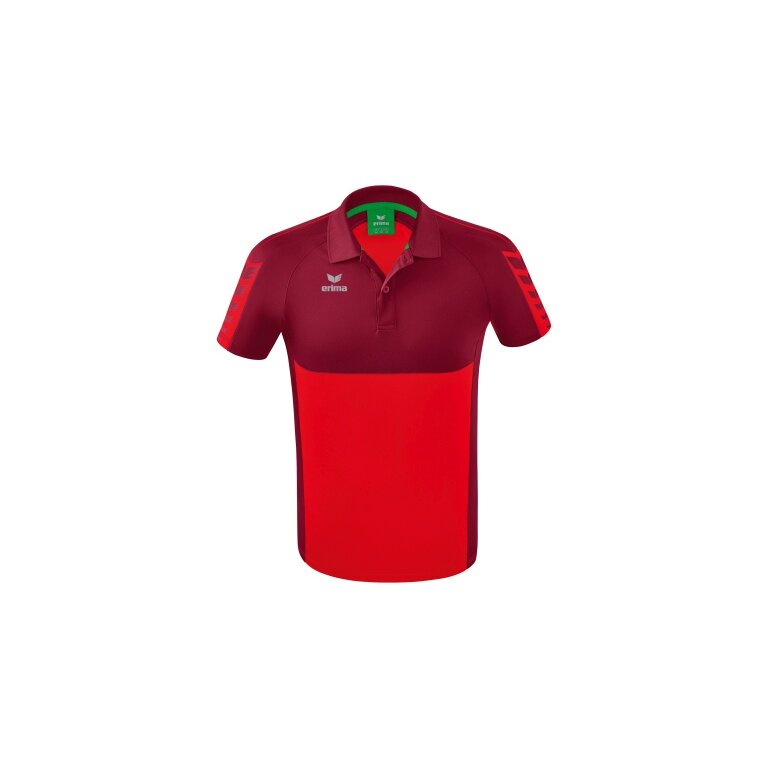 Erima Sport-Polo Six Wings (100% Polyester, quick-drying, comfortable feel) red/bordeaux Men