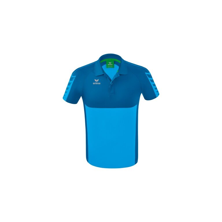 Erima Sport-Polo Six Wings (100% Polyester, quick-drying, comfortable to wear) curacao blue Men