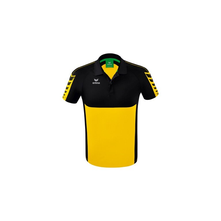 Erima Sport-Polo Six Wings (100% Polyester, quick-drying, comfortable feel) yellow/black Men