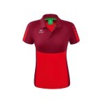 Erima Sport-Polo Six Wings (100% Polyester, tailored cut, quick-drying) red/bordeaux Women