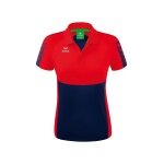 Erima Sport Polo Six Wings (100% Polyester, tailored cut, quick-drying) navy blue/red Women