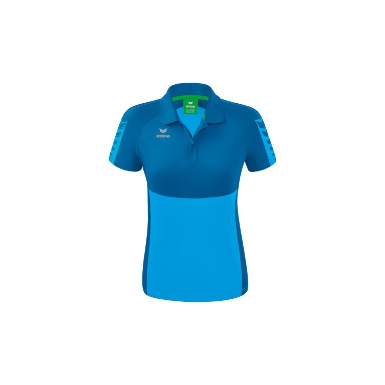Erima Sport-Polo Six Wings (100% Polyester, tailored cut, quick-drying) curacao blue Women
