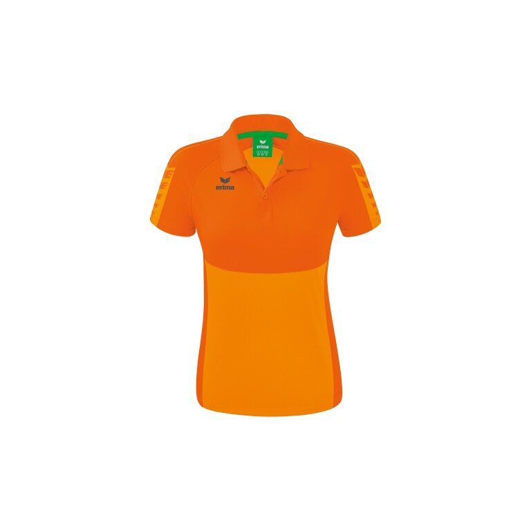 Erima Sport Polo Six Wings (100% Polyester, tailored cut, quick-drying) orange Women