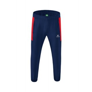 Erima Presentation Trousers Team long (100% Polyester, light, modern slim fit) navy blue/red Boys