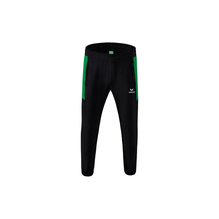 Erima Presentation Pants Team long (100% Polyester, light, modern slim fit) black/emerald Men