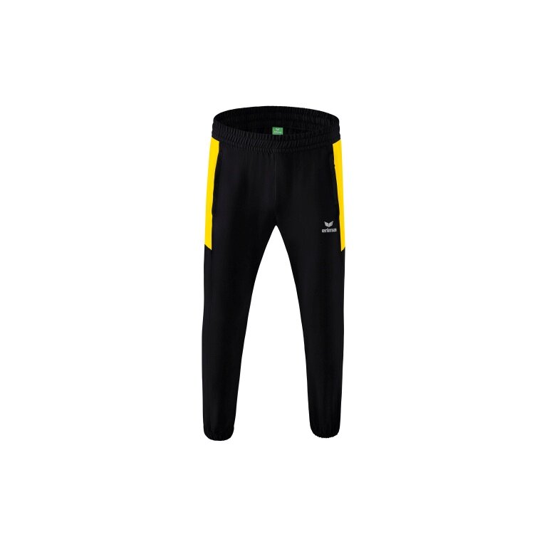 Erima Presentation Pants Team long (100% Polyester, light, modern slim fit) black/yellow Boys