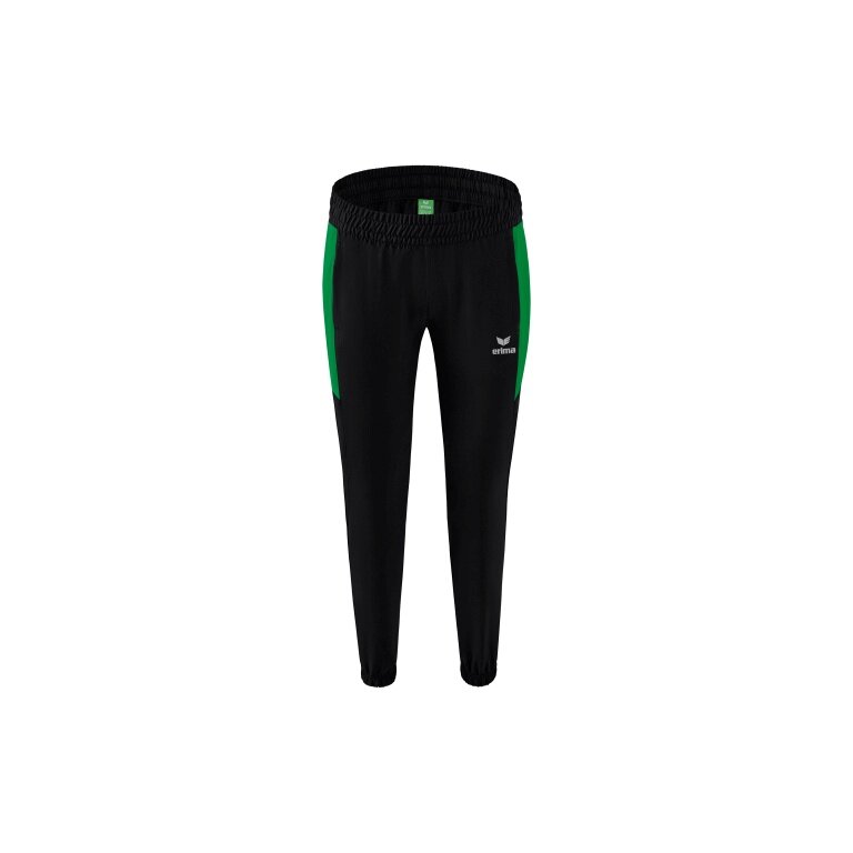 Erima Presentation Trousers Team long (100% Polyester, light, modern slim fit) black/emerald Women