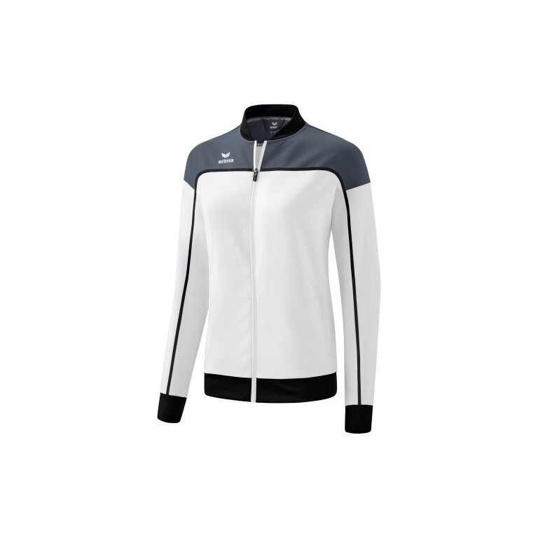 Erima Presentation Jacket Change (100% recycled Polyester, elastic functional material) white/grey/black Women
