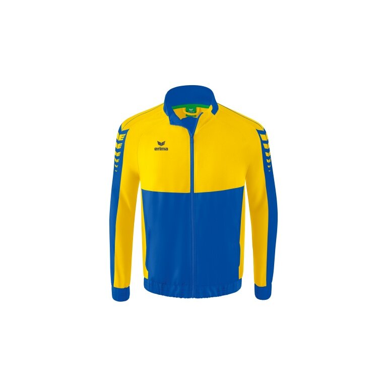 Erima Presentation Jacket Six Wings (100% Polyester, Stand-up Collar, without Lining) Navy Blue/Yellow Men