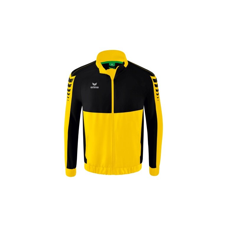 Erima Presentation Jacket Six Wings (100% Polyester, Stand-up Collar, without Lining) Yellow/Black Men