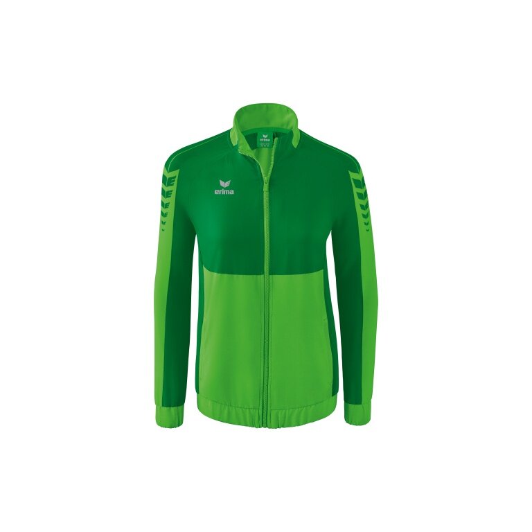 Erima Presentation Jacket Six Wings (100% Polyester, Stand-up collar, tailored cut) green/emerald Women