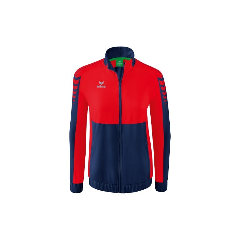 Erima Presentation Jacket Six Wings (100% Polyester, Stand-up Collar, Tailored Cut) Navy Blue/Red Women
