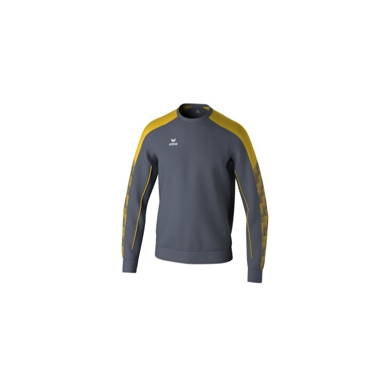 Erima Pullover Evo Star Sweatshirt (high wearing comfort) grey/yellow Men