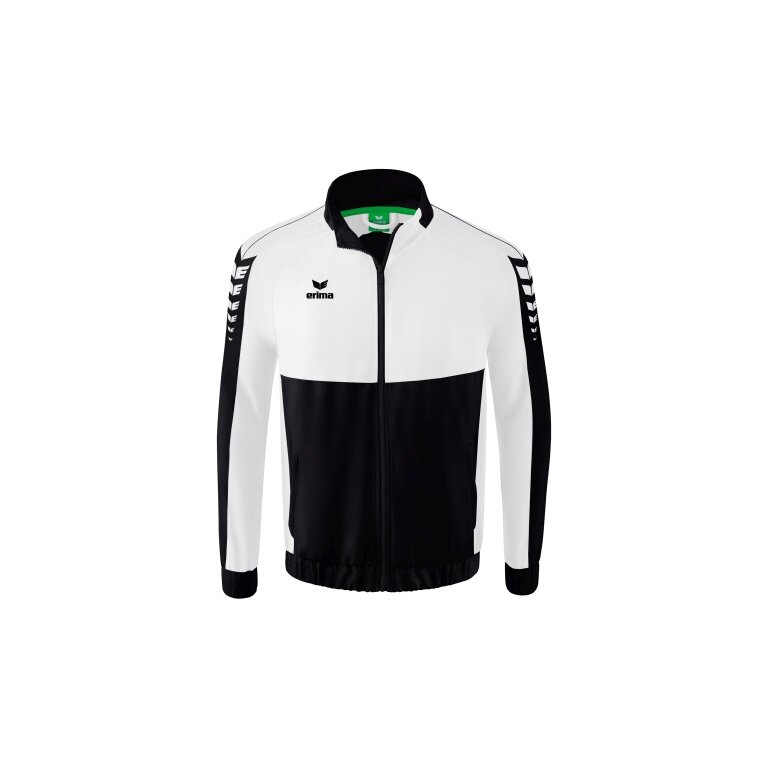 Erima Presentation Jacket Six Wings (100% Polyester, Stand-up Collar, without Lining) Black/White Men