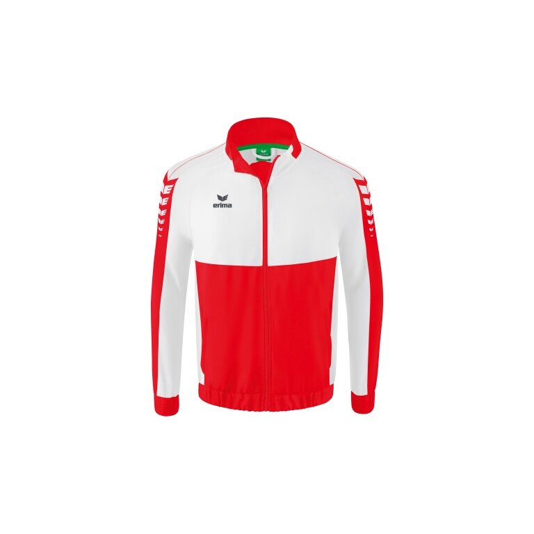 Erima Presentation Jacket Six Wings (100% Polyester, Stand-up Collar, without Lining) Red/White Men