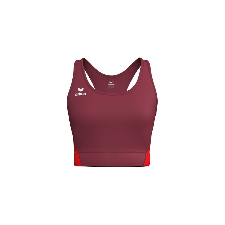 Erima Sports Bra T&F Wings (Racerback, moisture-wicking) burgundy ladies