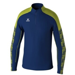 Erima Sport Long Sleeve Shirt Evo Star Training Top (100% recycled Polyester) navy blue/lime green Kids