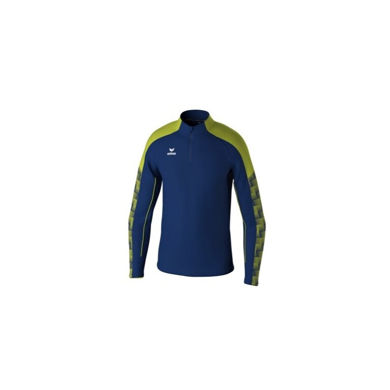 Erima Sport Long Sleeve Shirt Evo Star Training Top (100% recycled Polyester) navy blue/lime green Kids