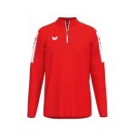 Erima Sport Long Sleeve Shirt Intro Training Top (Half-Zip, durable functional material) red men's